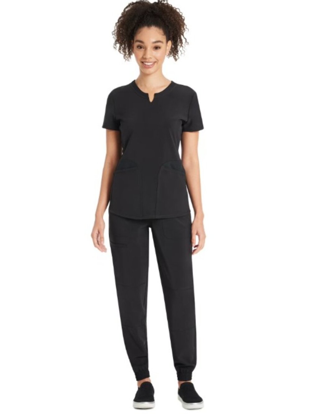 Scrubstar Women's Antimicrobial Premium Performance Scrub Set - Black - XS